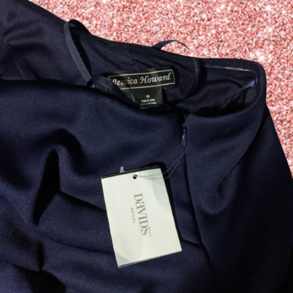 Jessica Howard One Shoulder Ruffle Long Gown - Picture 5 of 7